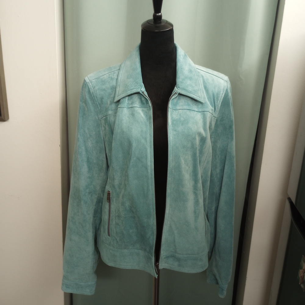 Tempting Teal Suede Jacket